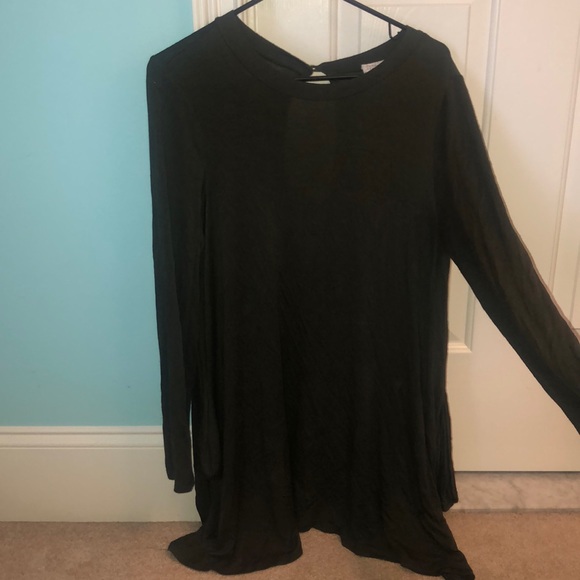 Plain dark green dress - Picture 1 of 2